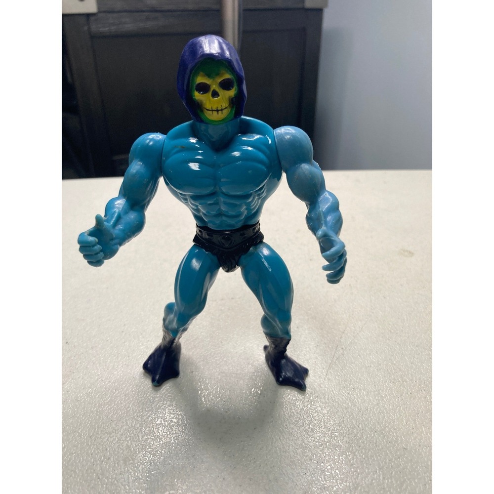 Vintage 1981 Mattel MOTU Skeletor Action Figure Masters of the Universe Blue